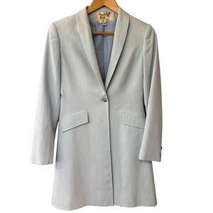 Reed Hill Light Blue Equestrian Longline Blazer Jacket Day Coat | Size 8 | GUC